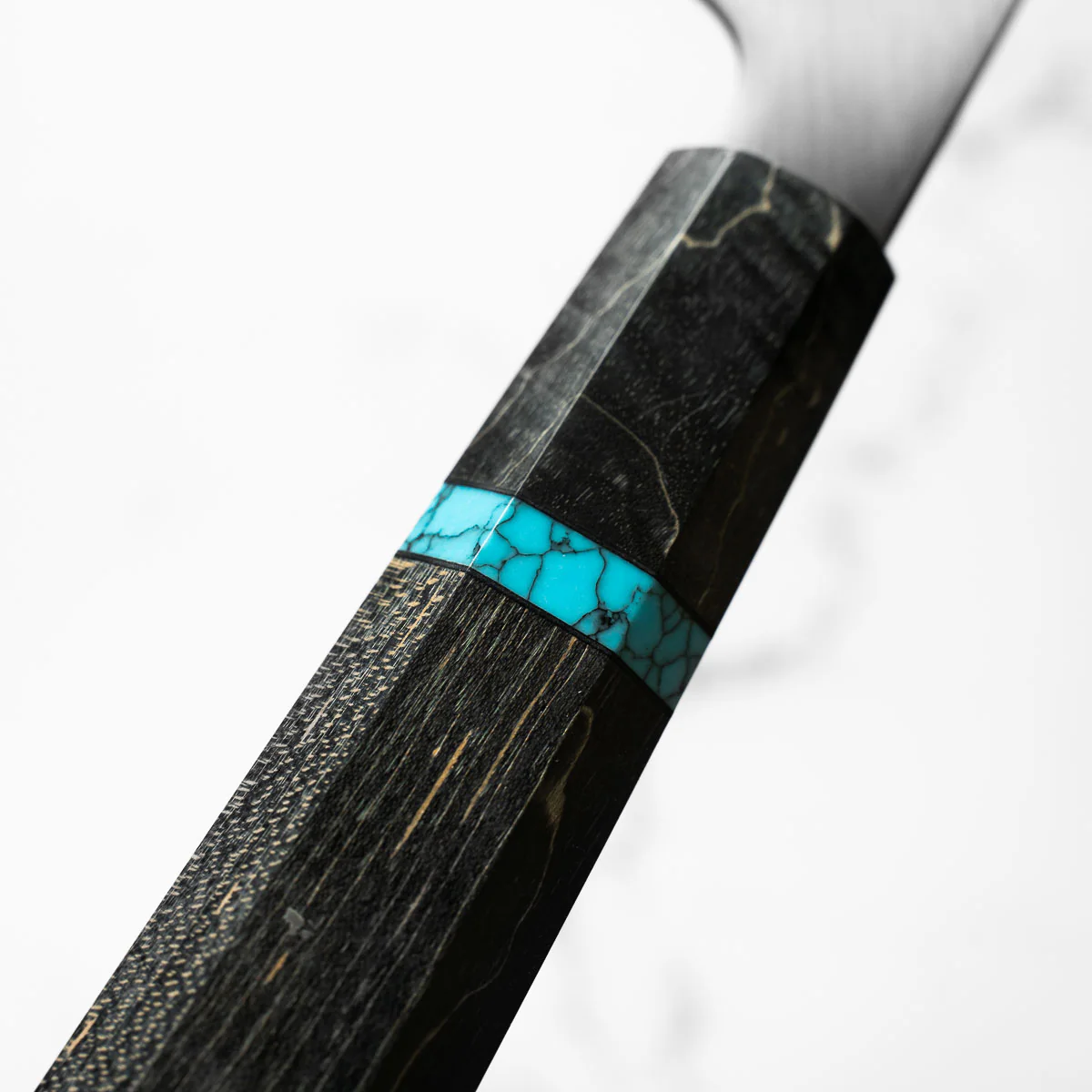Tadokoro Hamono Ginsan Gyuto 210mm - Maple Turquoise - Image 10