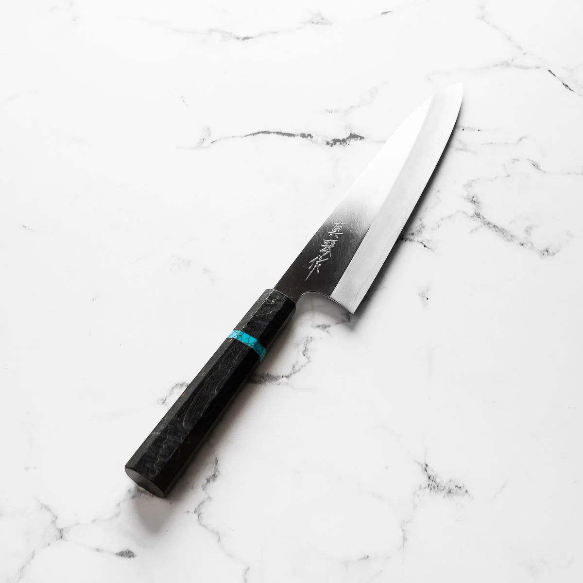 Tadokoro Hamono Ginsan Gyuto 210mm - Maple Turquoise - Image 2