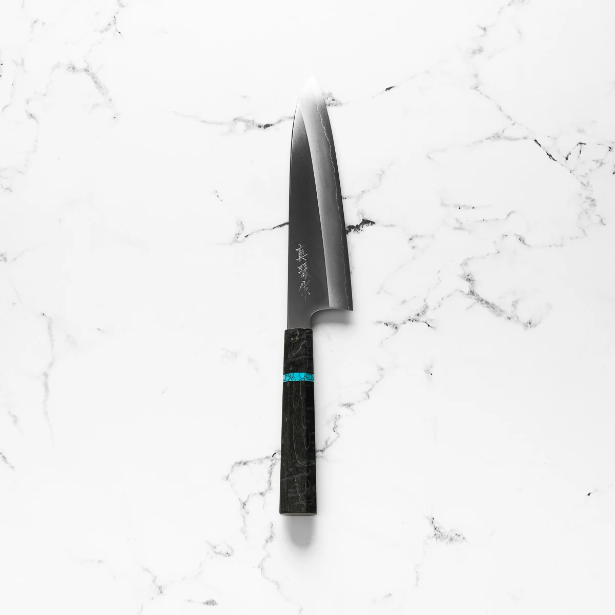 Tadokoro Hamono Ginsan Gyuto 210mm - Maple Turquoise - Image 4