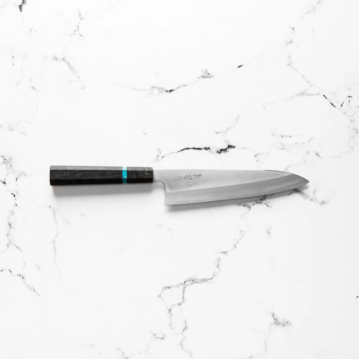 Tadokoro Hamono Ginsan Gyuto 210mm - Maple Turquoise - Image 5