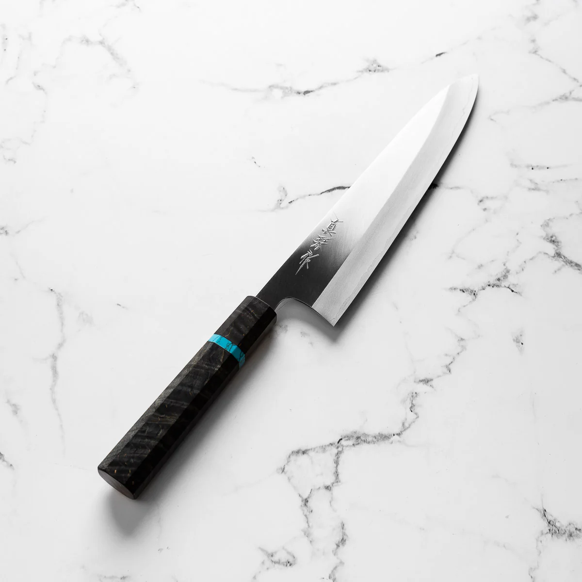 Tadokoro Hamono Ginsan Gyuto 240mm - Maple Turquoise - Image 2
