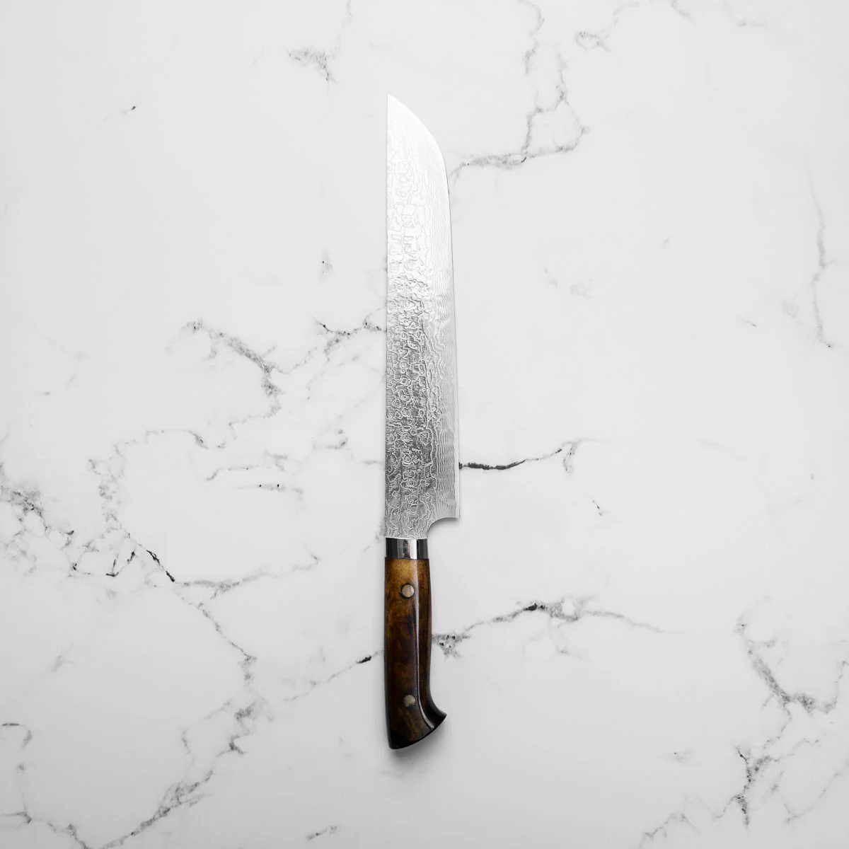 Takeshi Saji R2/SG2 Damascus Sakimaru Sujihiki 240mm Silver BCW - Image 7