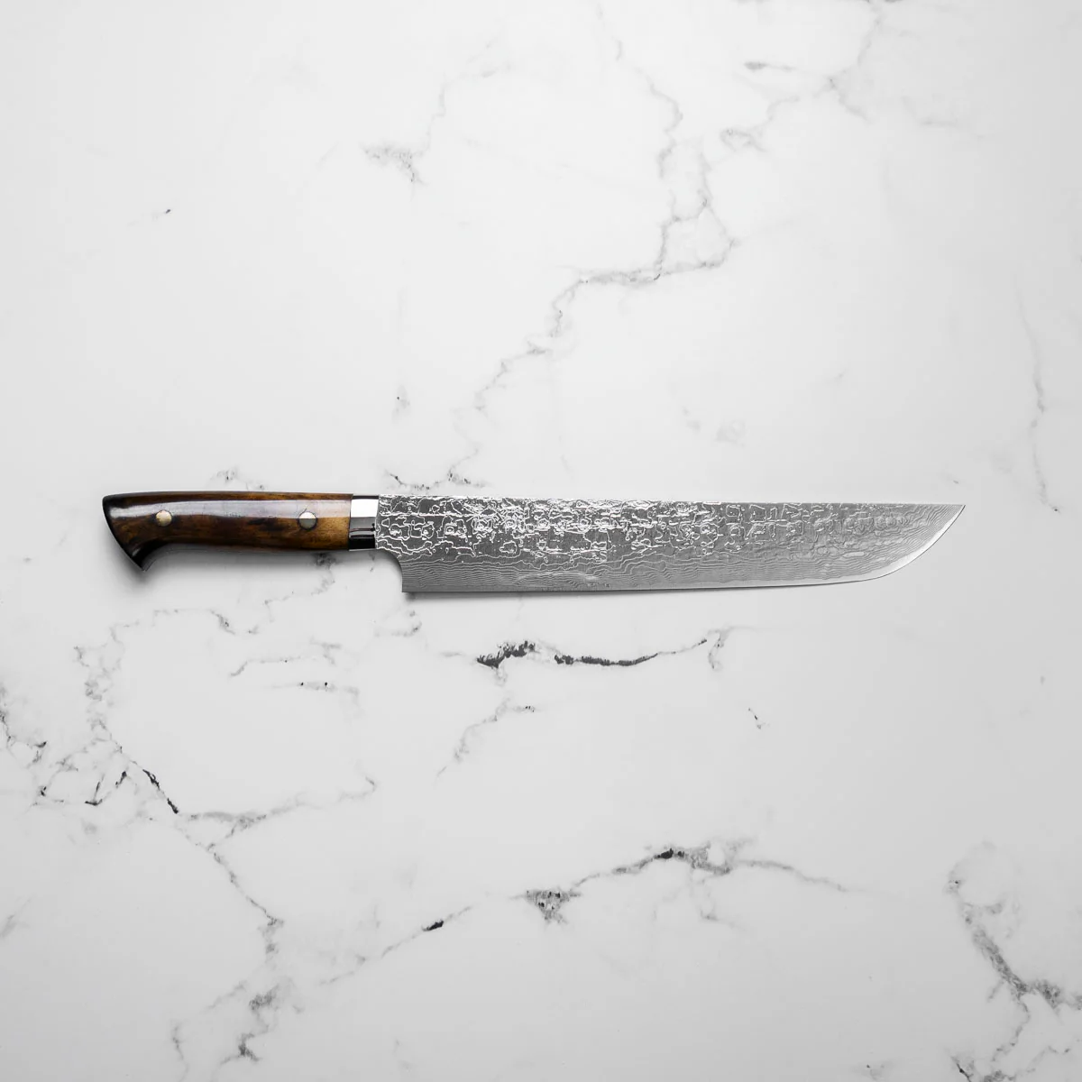 Takeshi Saji R2/SG2 Damascus Sakimaru Sujihiki 240mm Silver BCW - Image 8