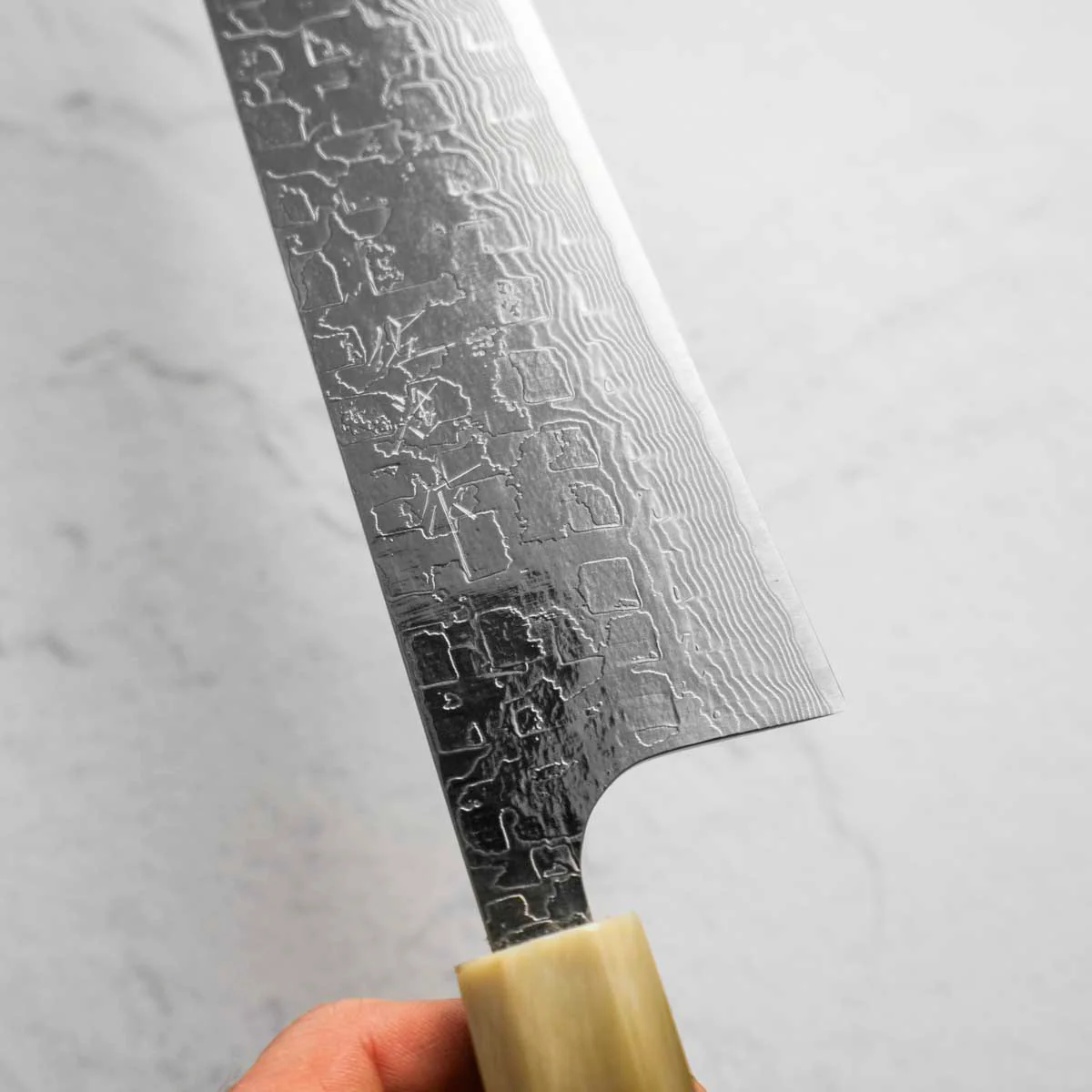 Takeshi Saji R2/SG2 Diamond Damascus Gyuto 240mm - African Blackwood - Image 3