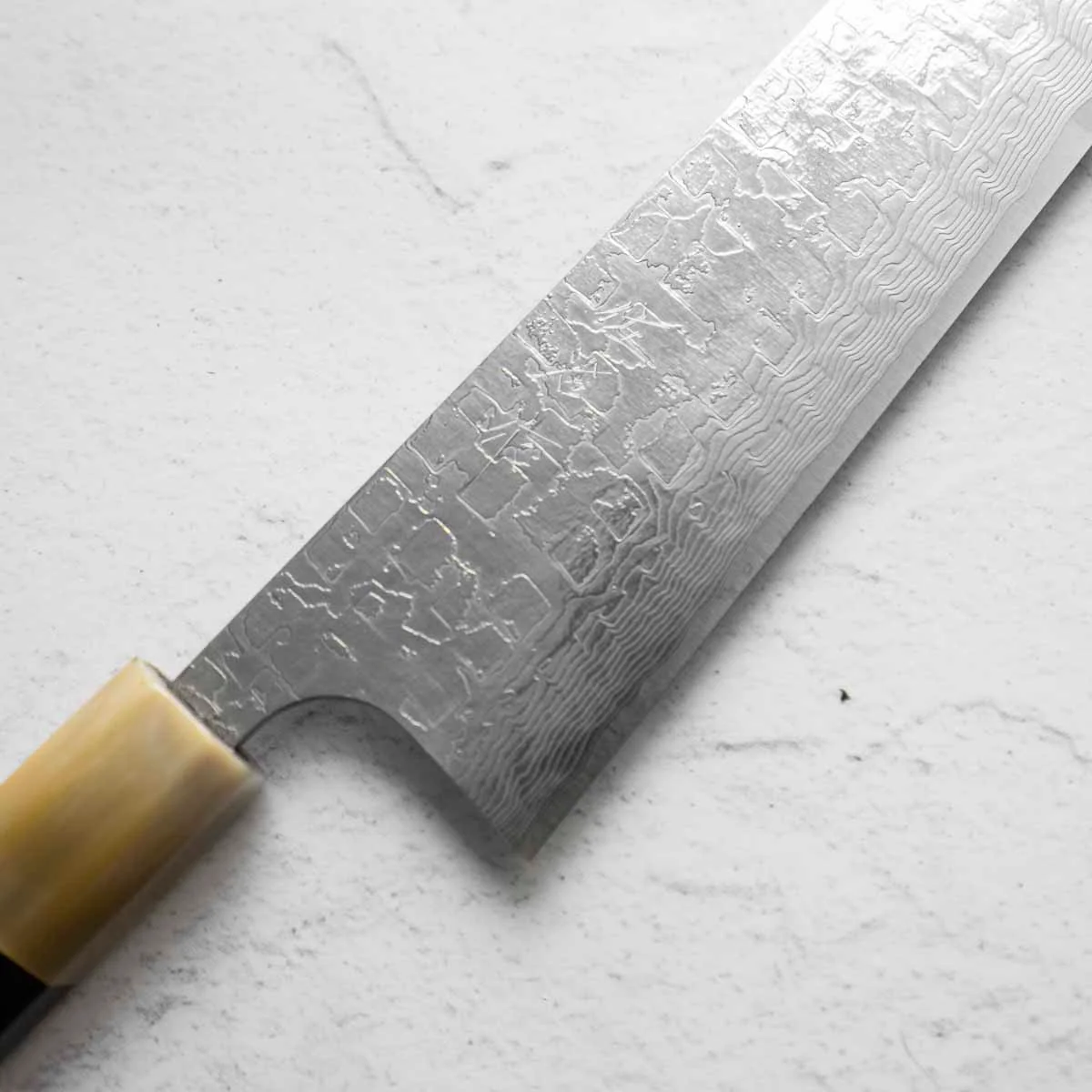 Takeshi Saji R2/SG2 Diamond Damascus Gyuto 240mm - African Blackwood - Image 5