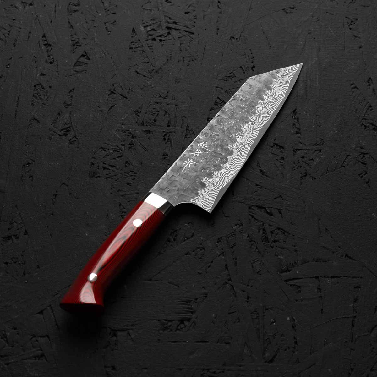Takeshi Saji VG10 Forged Tsuchime Bunka - Red Weave - Image 2