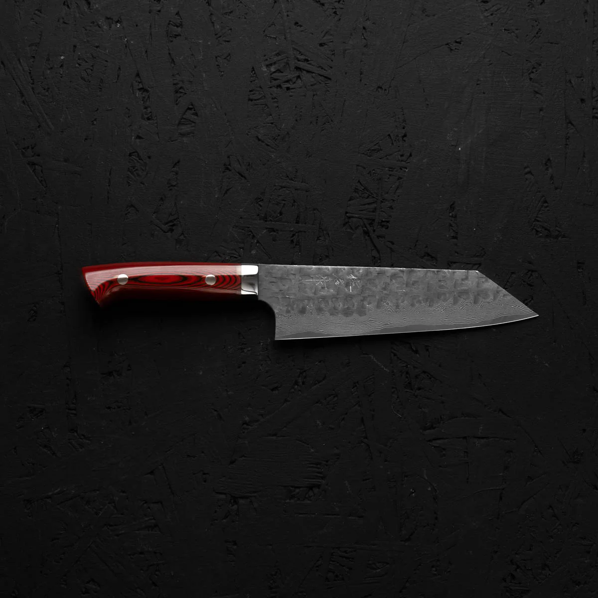 Takeshi Saji VG10 Forged Tsuchime Bunka - Red Weave - Image 4