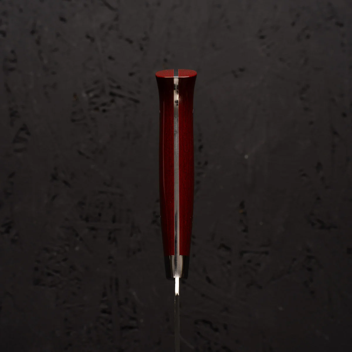 Takeshi Saji VG10 Forged Tsuchime Nakiri - Red Weave - Image 6