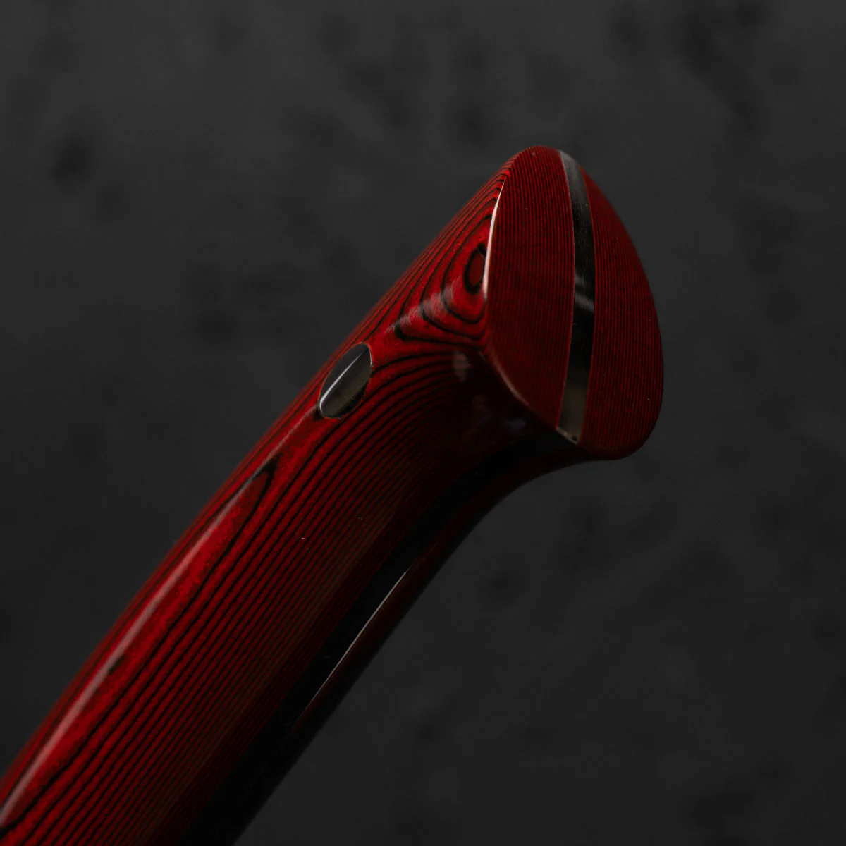 Takeshi Saji VG10 Forged Tsuchime Santoku - Red Weave - Image 6