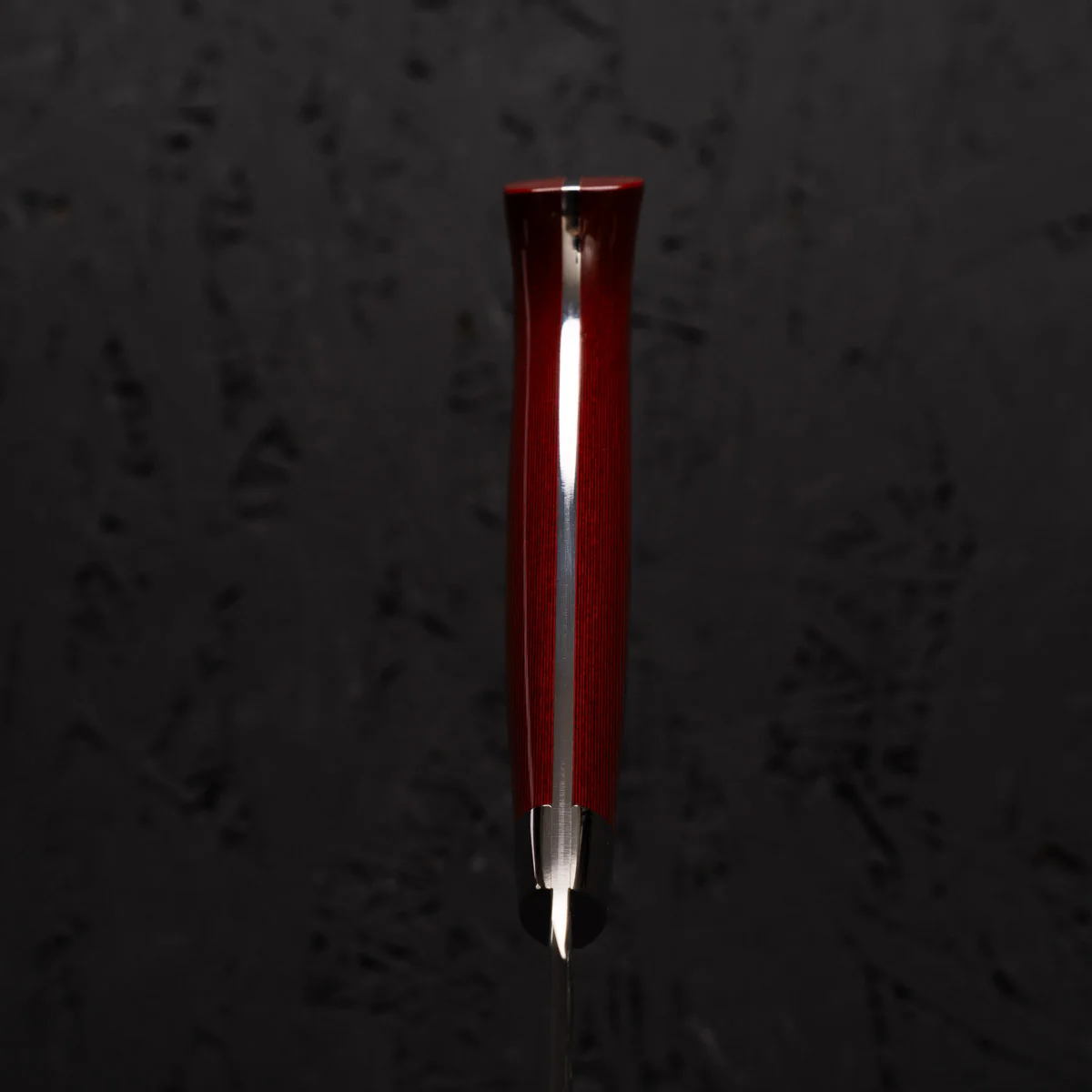 Takeshi Saji VG10 Forged Tsuchime Santoku - Red Weave - Image 8