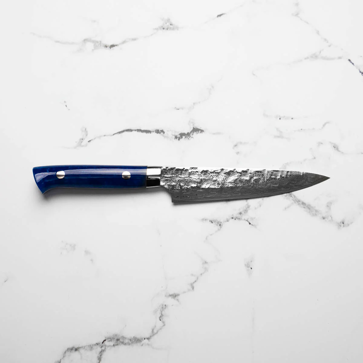 Takeshi Saji VG10 Tsuchime Petty - Blue Acrylic - Image 3
