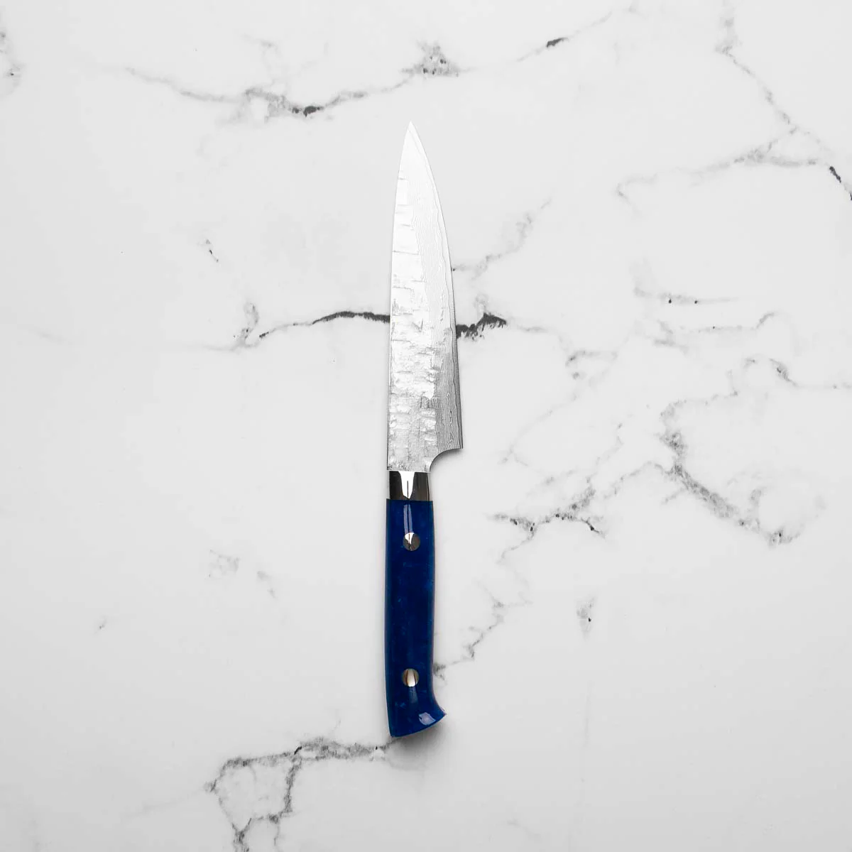Takeshi Saji VG10 Tsuchime Petty - Blue Acrylic - Image 4