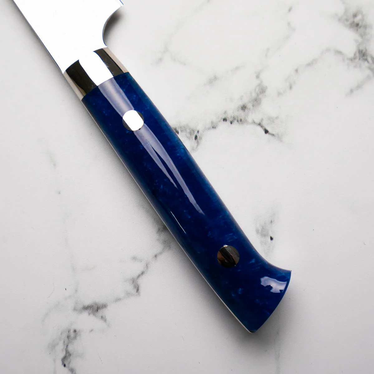 Takeshi Saji VG10 Tsuchime Petty - Blue Acrylic - Image 5