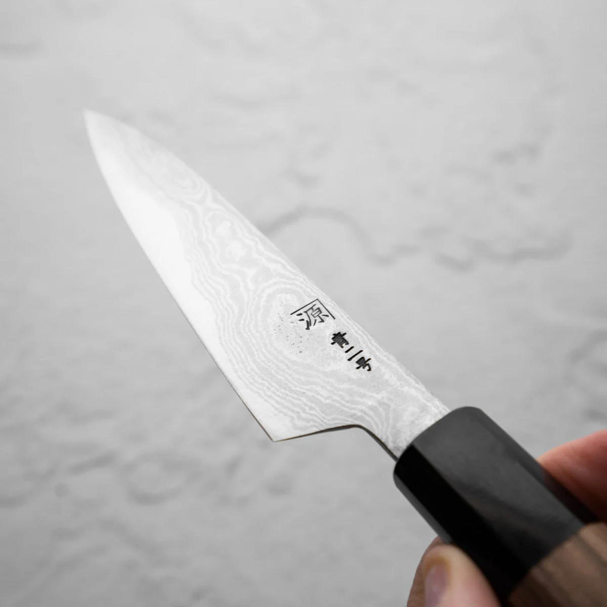 Tanaka Blue 2 Damascus Petty 120mm - Image 4