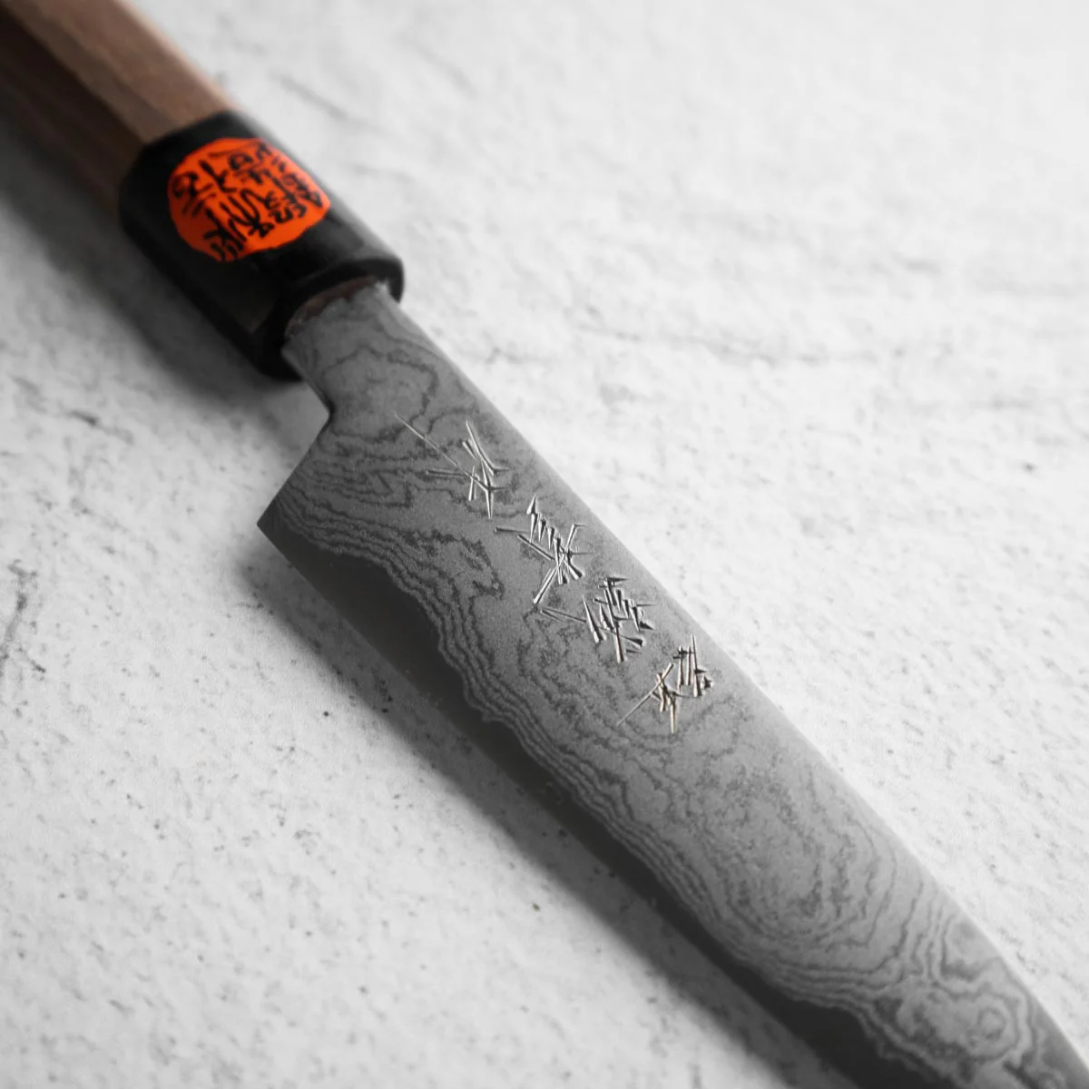 Tanaka Blue 2 Damascus Petty 120mm - Image 5