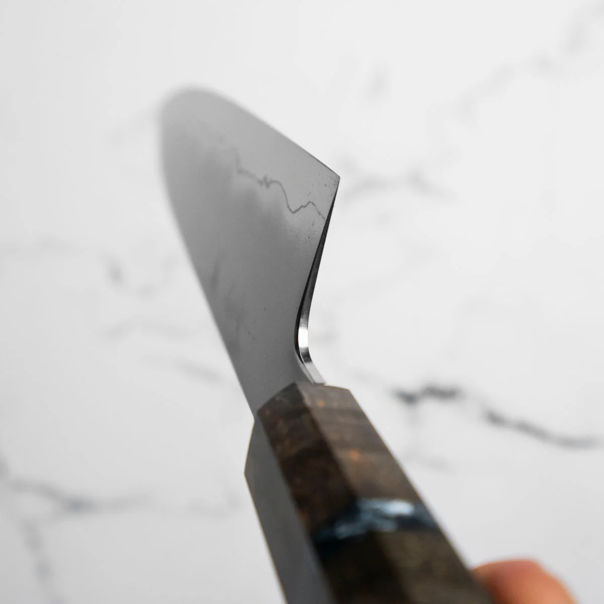 Tetsujin Hamono Ginsan Kasumi Gyuto 210mm - Dark Maple - Image 2