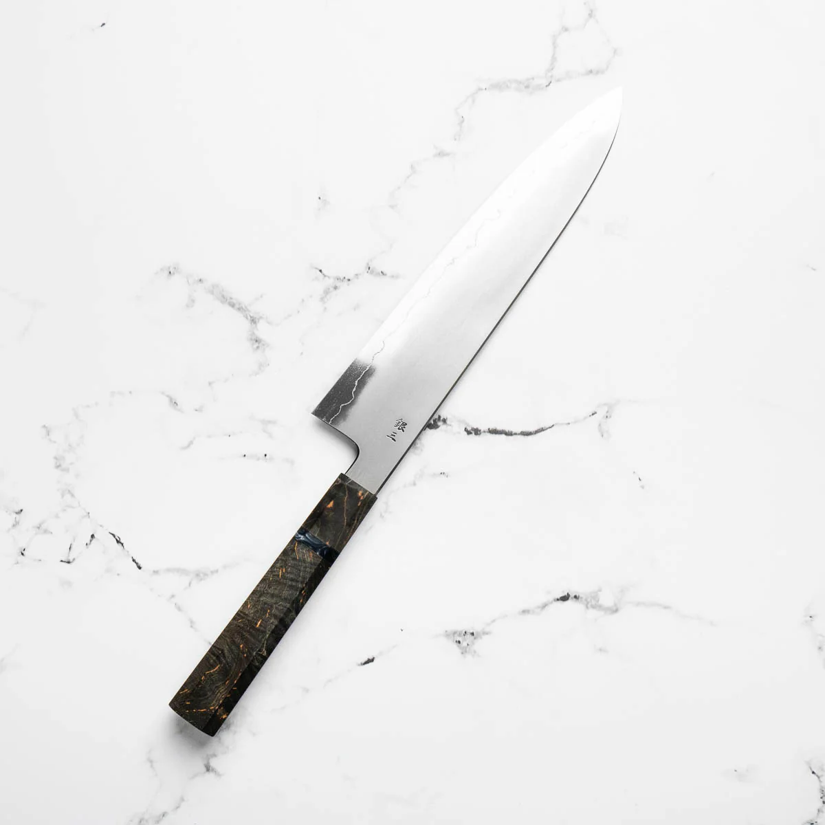 Tetsujin Hamono Ginsan Kasumi Gyuto 240mm - Dark Maple - Image 2
