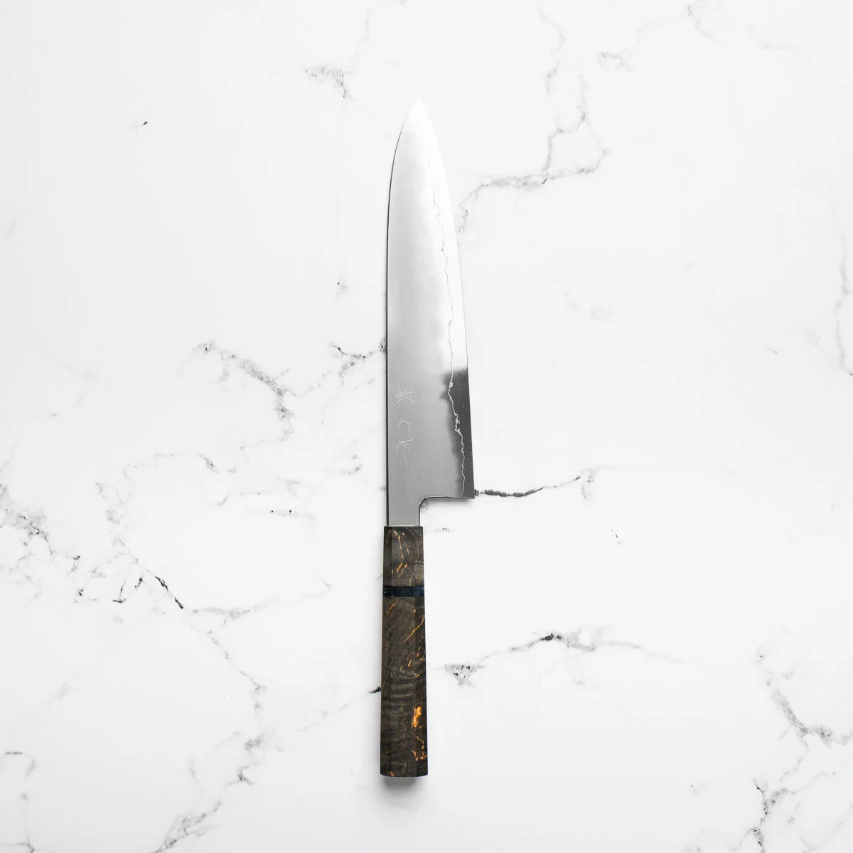 Tetsujin Hamono Ginsan Kasumi Gyuto 240mm - Dark Maple - Image 4