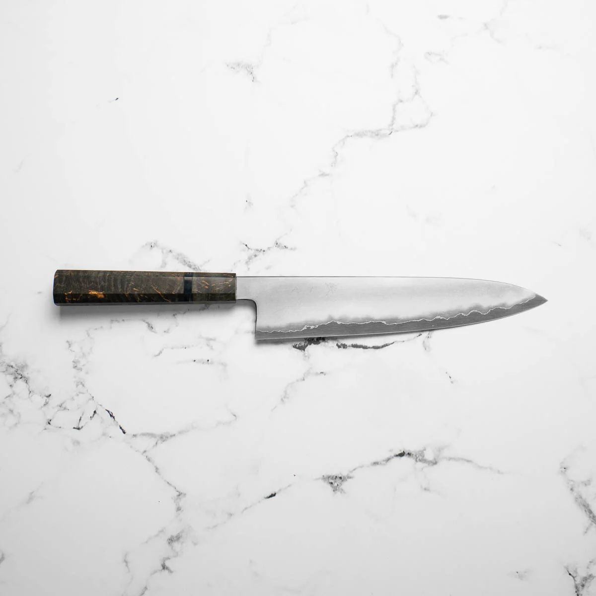 Tetsujin Hamono Ginsan Kasumi Gyuto 240mm - Dark Maple - Image 5