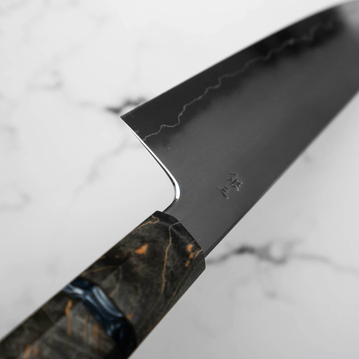 Tetsujin Hamono Ginsan Kasumi Gyuto 240mm - Dark Maple - Image 7