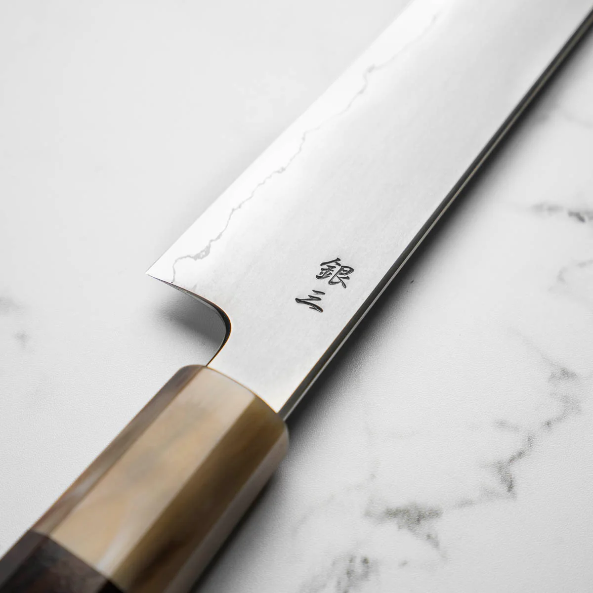 Tetsujin Hamono Ginsan Kasumi Sujihiki 270mm - Ebony & Blonde - Image 3