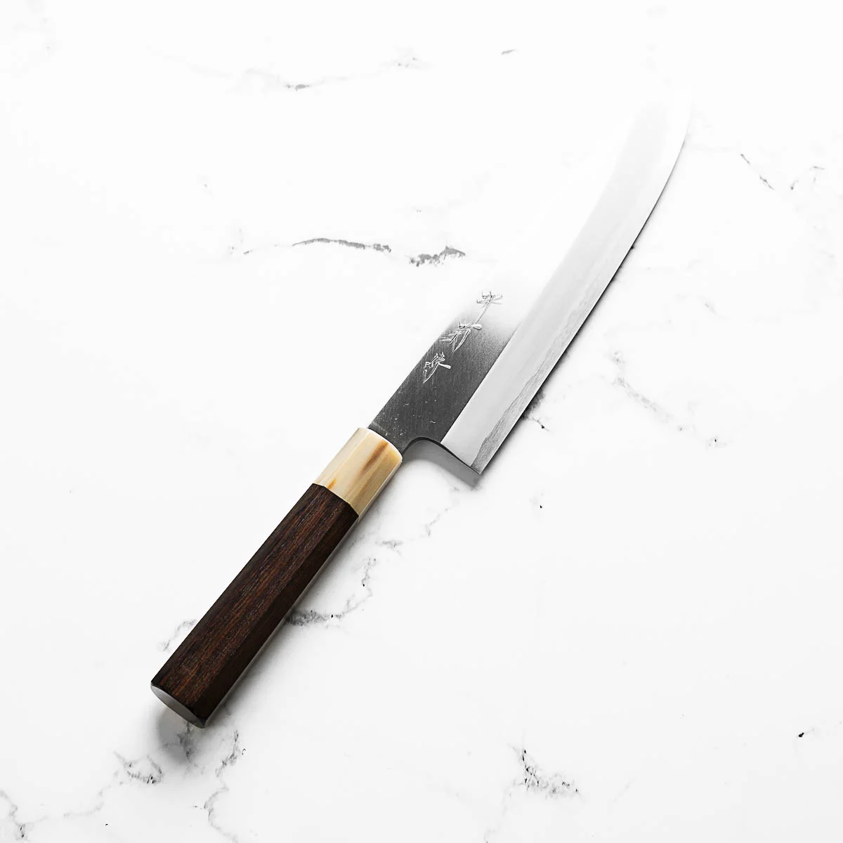 Togashi x Sakai Kikumori White 1 Stainless Clad Gyuto 240mm - Image 2