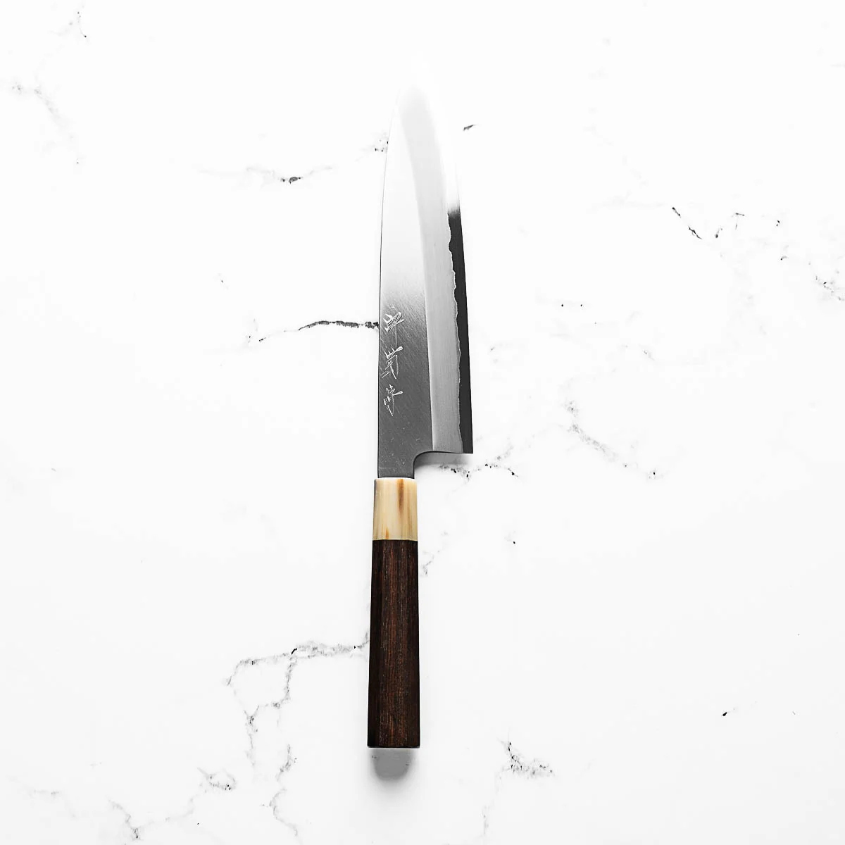 Togashi x Sakai Kikumori White 1 Stainless Clad Gyuto 240mm - Image 3