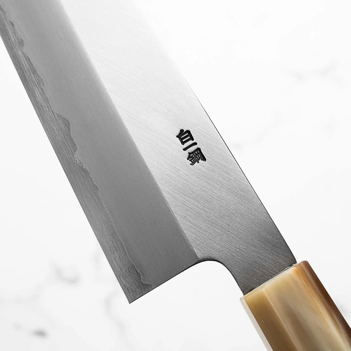 Togashi x Sakai Kikumori White 1 Stainless Clad Gyuto 240mm - Image 6