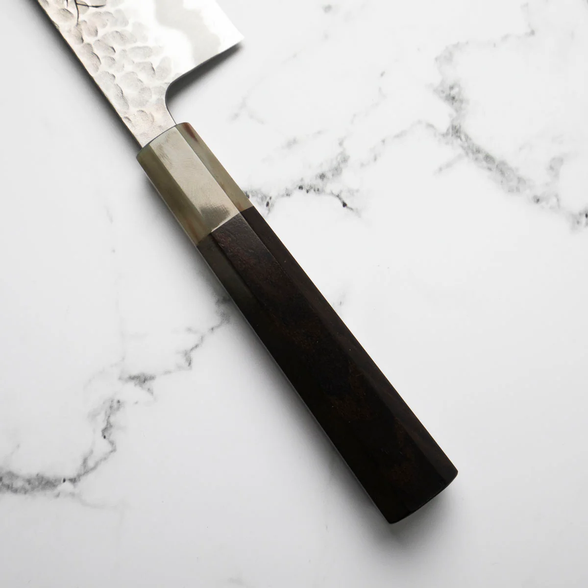 Tsunehisa Blue Super Tsuchime Gyuto 210mm - Ebony & Blonde - Image 5