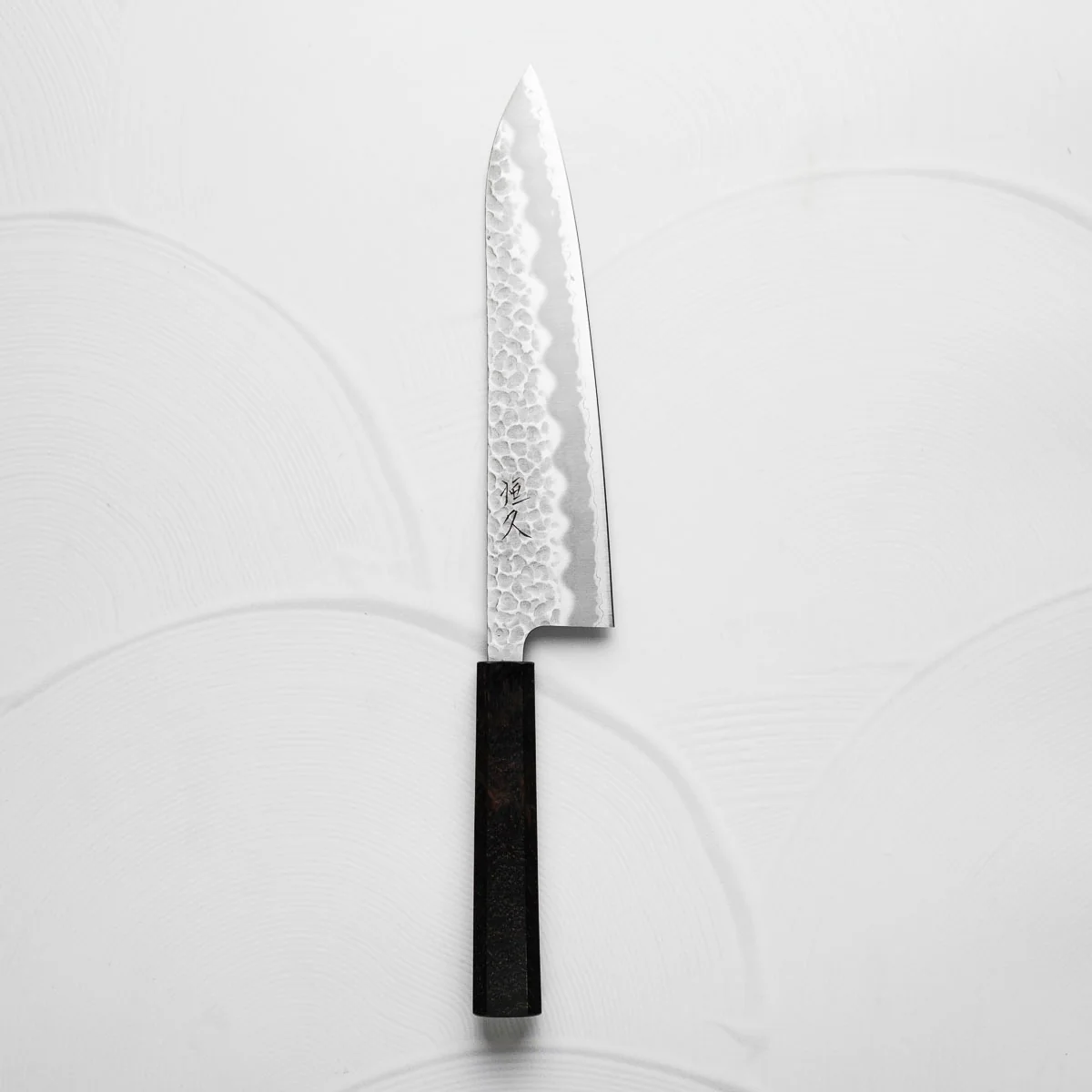 Tsunehisa Blue Super Tsuchime Gyuto 210mm - Ebony - Image 6