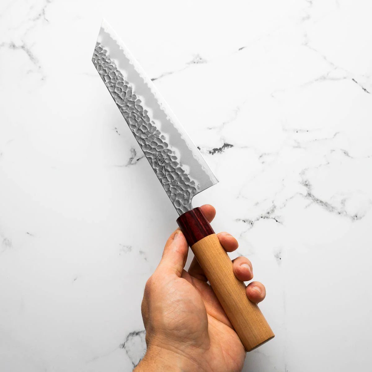 Tsunehisa Blue Super Tsuchime Kiritsuke 210mm - Cherry - Image 3