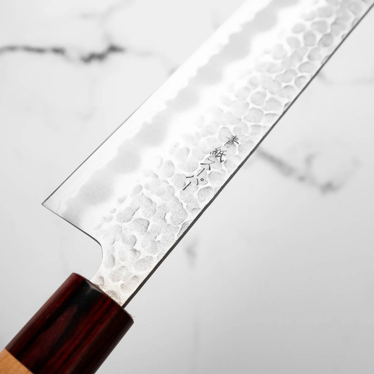 Tsunehisa Blue Super Tsuchime Kiritsuke 210mm - Cherry - Image 5