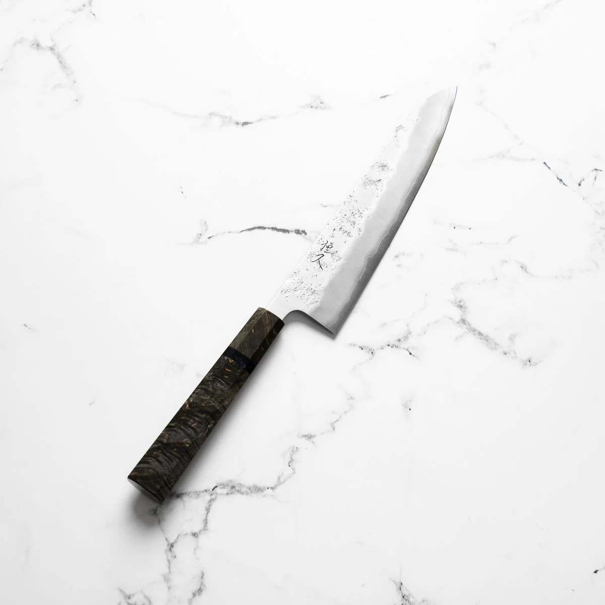 Tsunehisa Ginsan Nashiji Gyuto 210mm - Dark Maple - Image 2