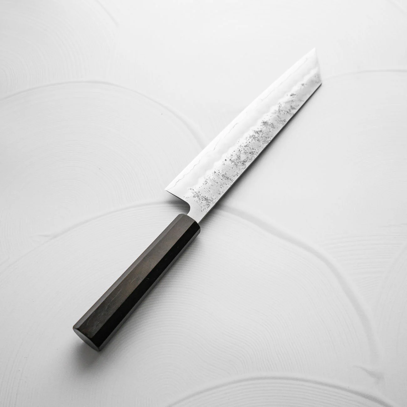 Tsunehisa Ginsan Nashiji Kiritsuke 240mm - Ebony - Image 6