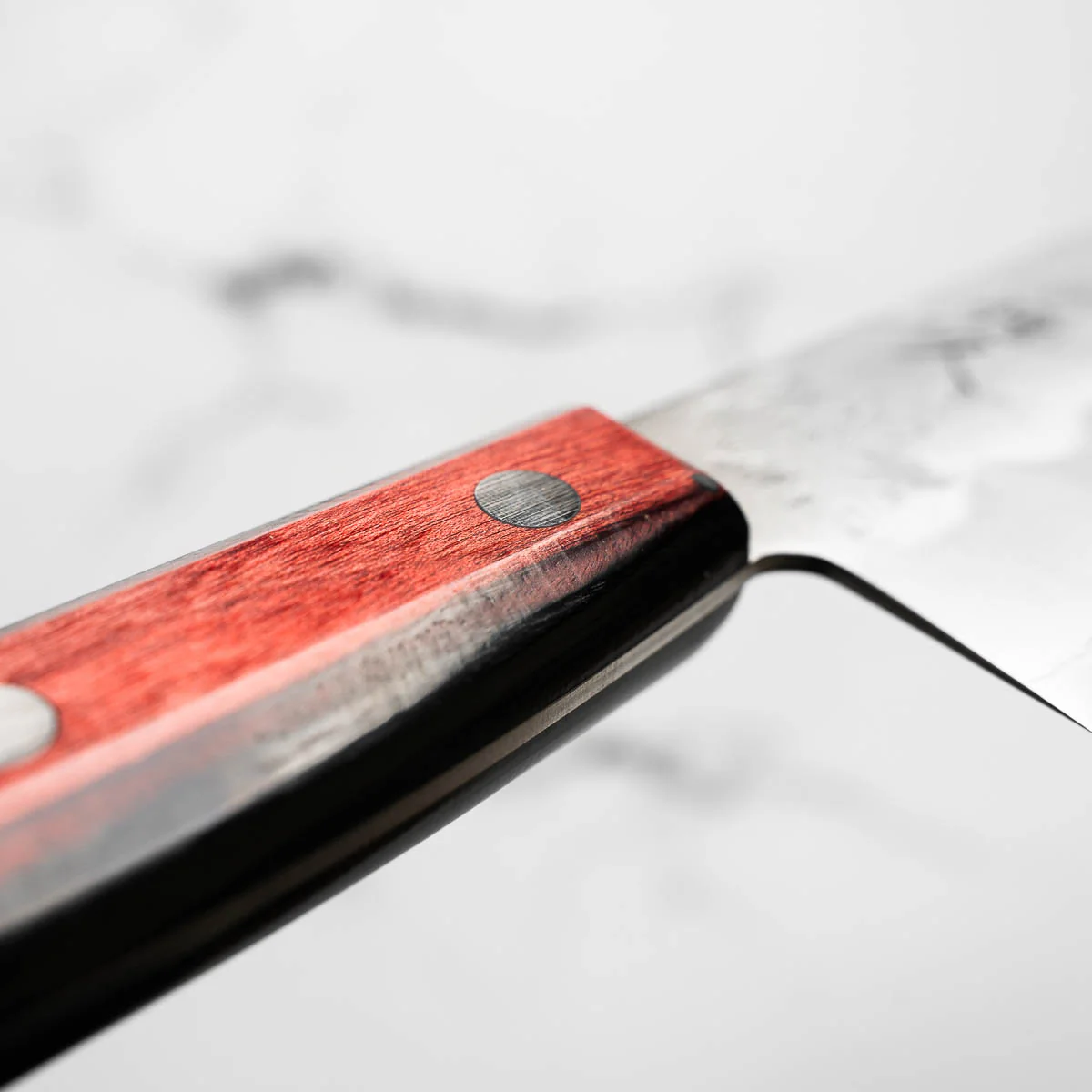 Tsunehisa Ginsan Nashiji Santoku 165mm - Western Handle - Image 7