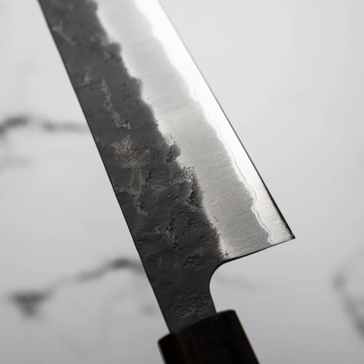 Tsunehisa Kurouchi Blue Super Nashiji Bunka 165mm - Ebony - Image 4