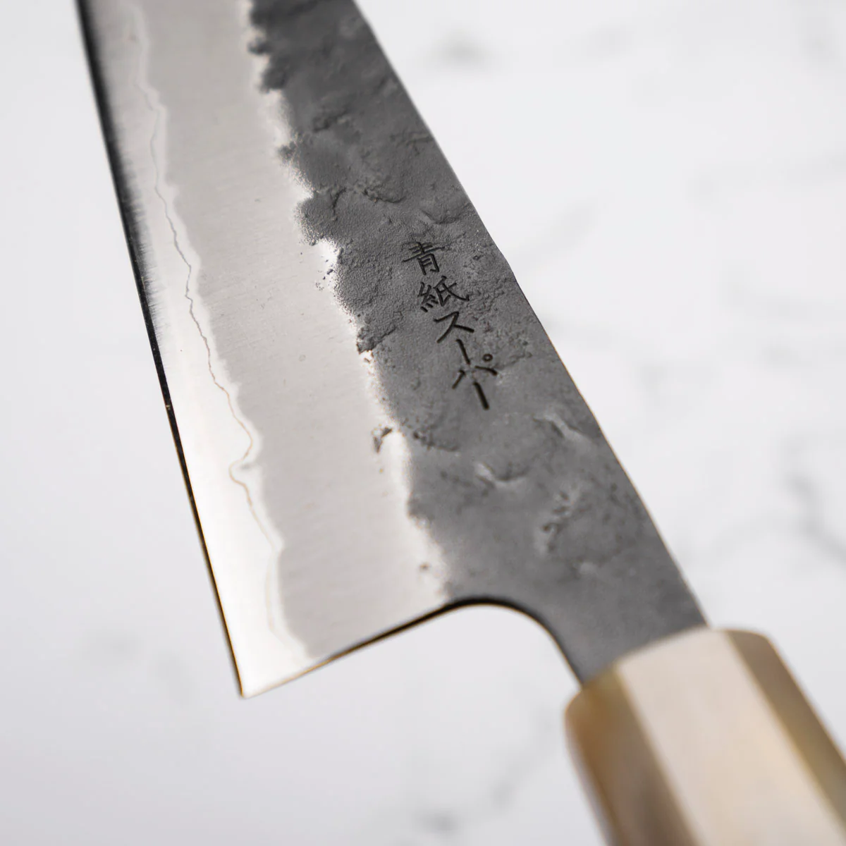 Tsunehisa Kurouchi Blue Super Nashiji Bunka 165mm - Ebony & Blonde - Image 9