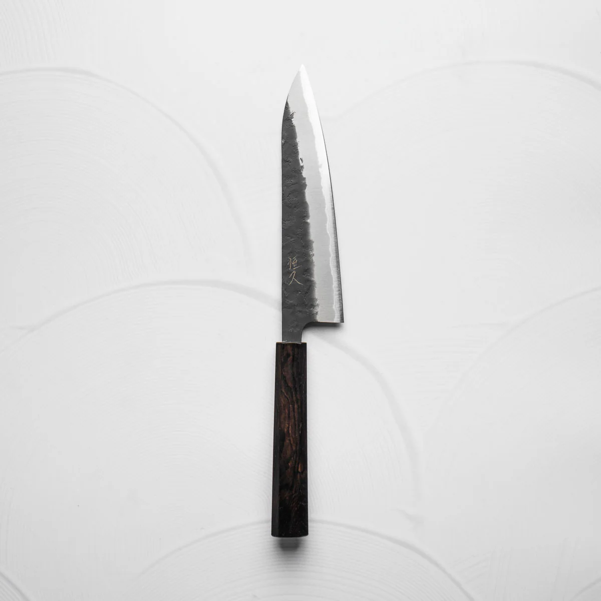 Tsunehisa Kurouchi Blue Super Nashiji Gyuto 180mm - Ebony - Image 2