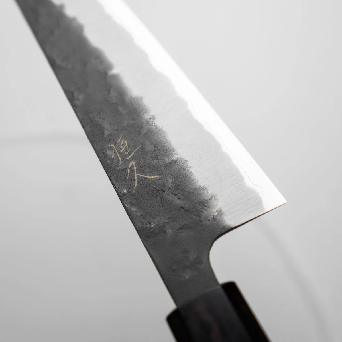 Tsunehisa Kurouchi Blue Super Nashiji Gyuto 180mm - Ebony - Image 3