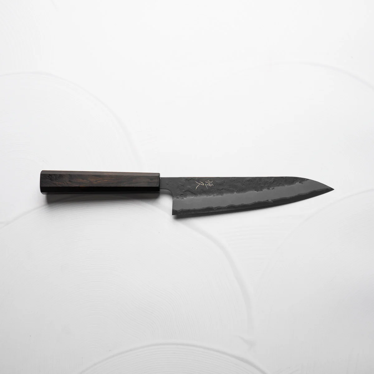 Tsunehisa Kurouchi Blue Super Nashiji Gyuto 180mm - Ebony - Image 7