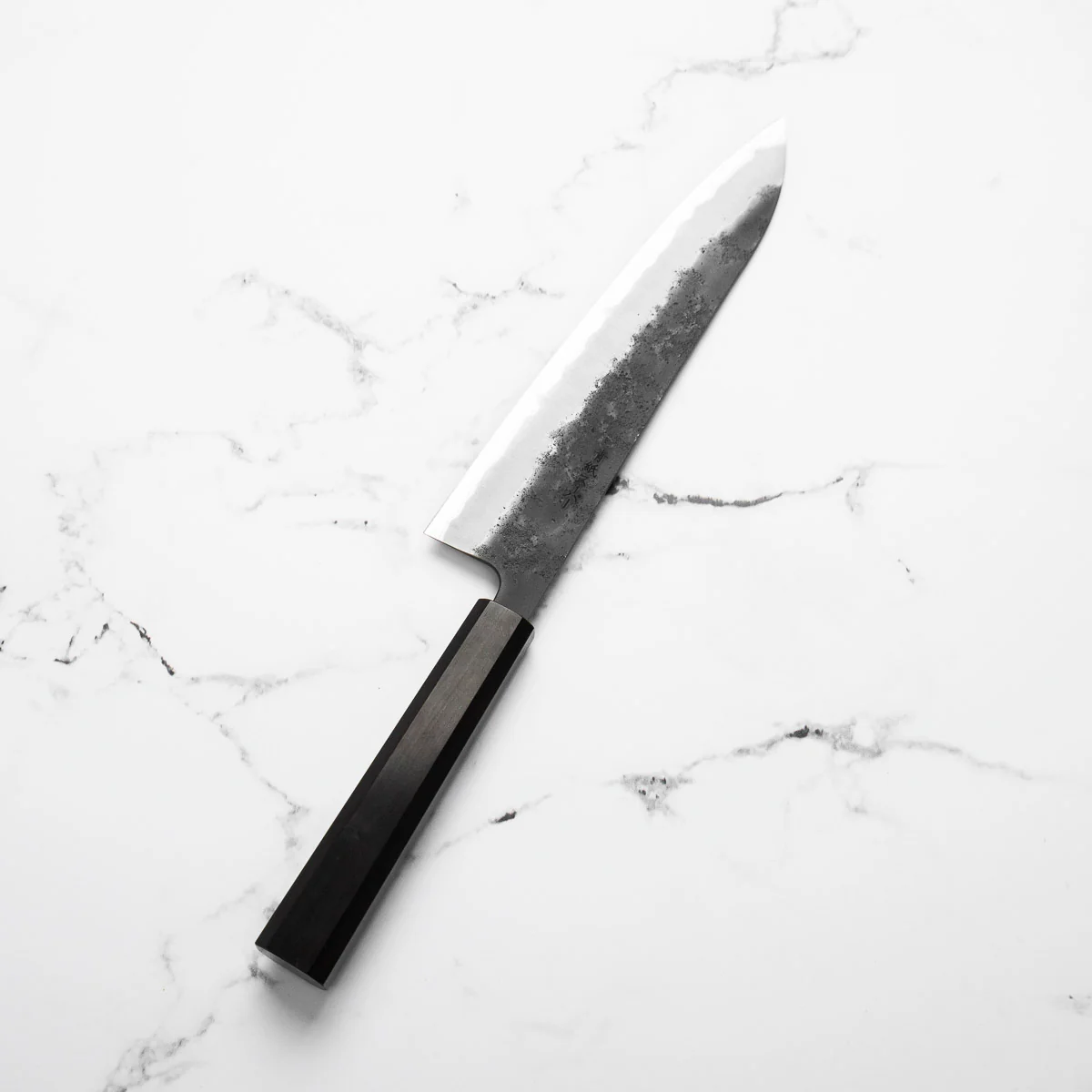 Tsunehisa Kurouchi Blue Super Nashiji Gyuto 210mm - Ebony - Image 2