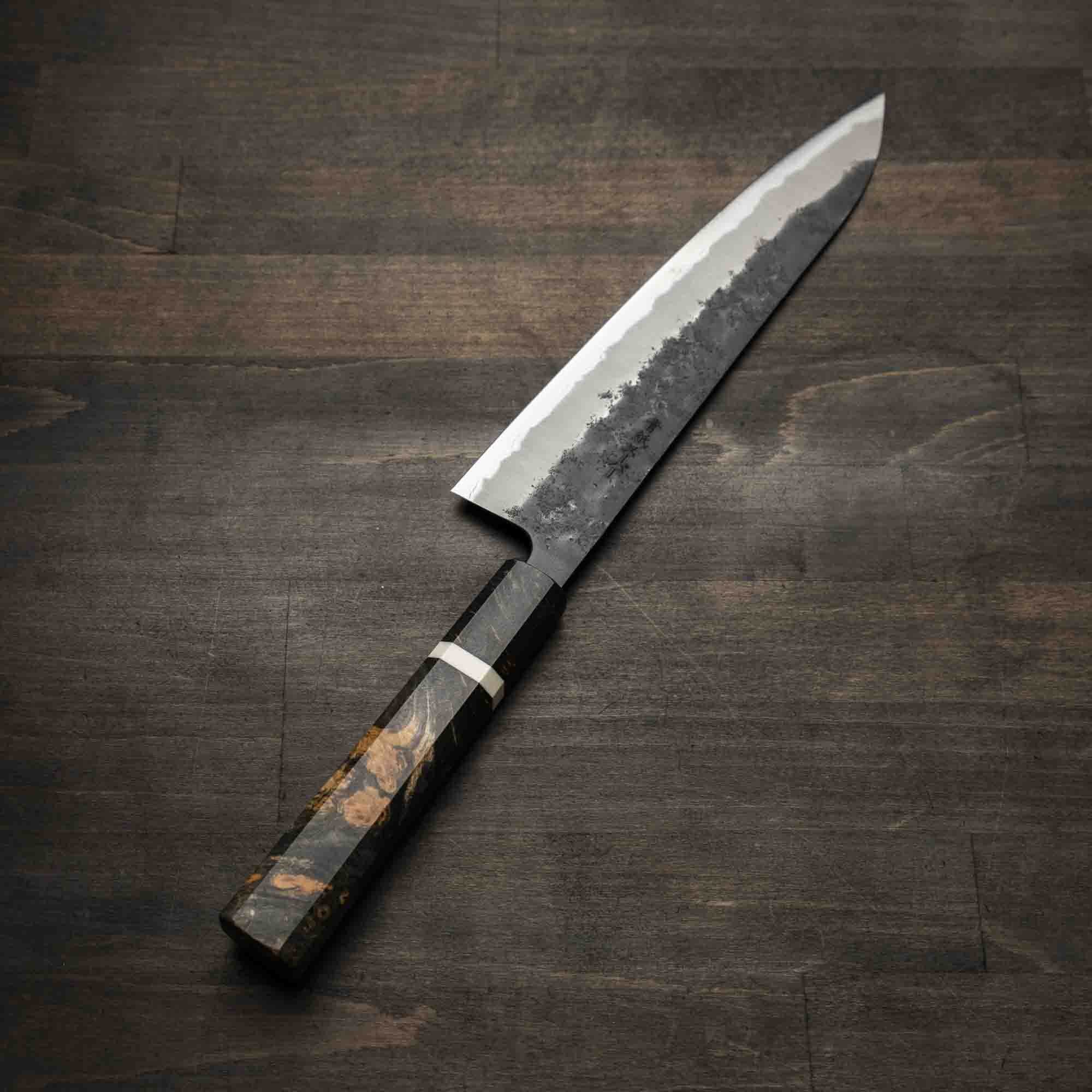 Tsunehisa Kurouchi Blue Super Nashiji Gyuto 210mm - Maple - Image 3