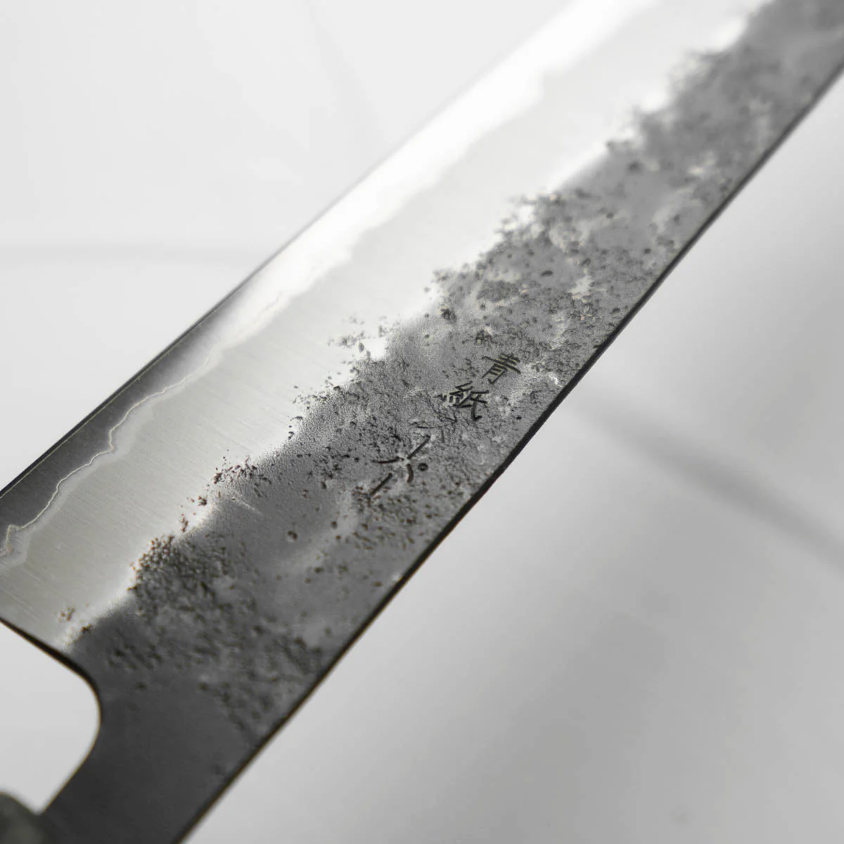 Tsunehisa Kurouchi Blue Super Nashiji Gyuto 240mm - Maple - Image 5