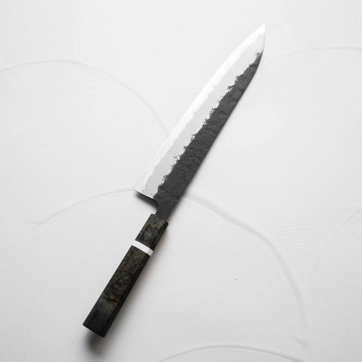 Tsunehisa Kurouchi Blue Super Nashiji Gyuto 240mm - Maple - Image 6