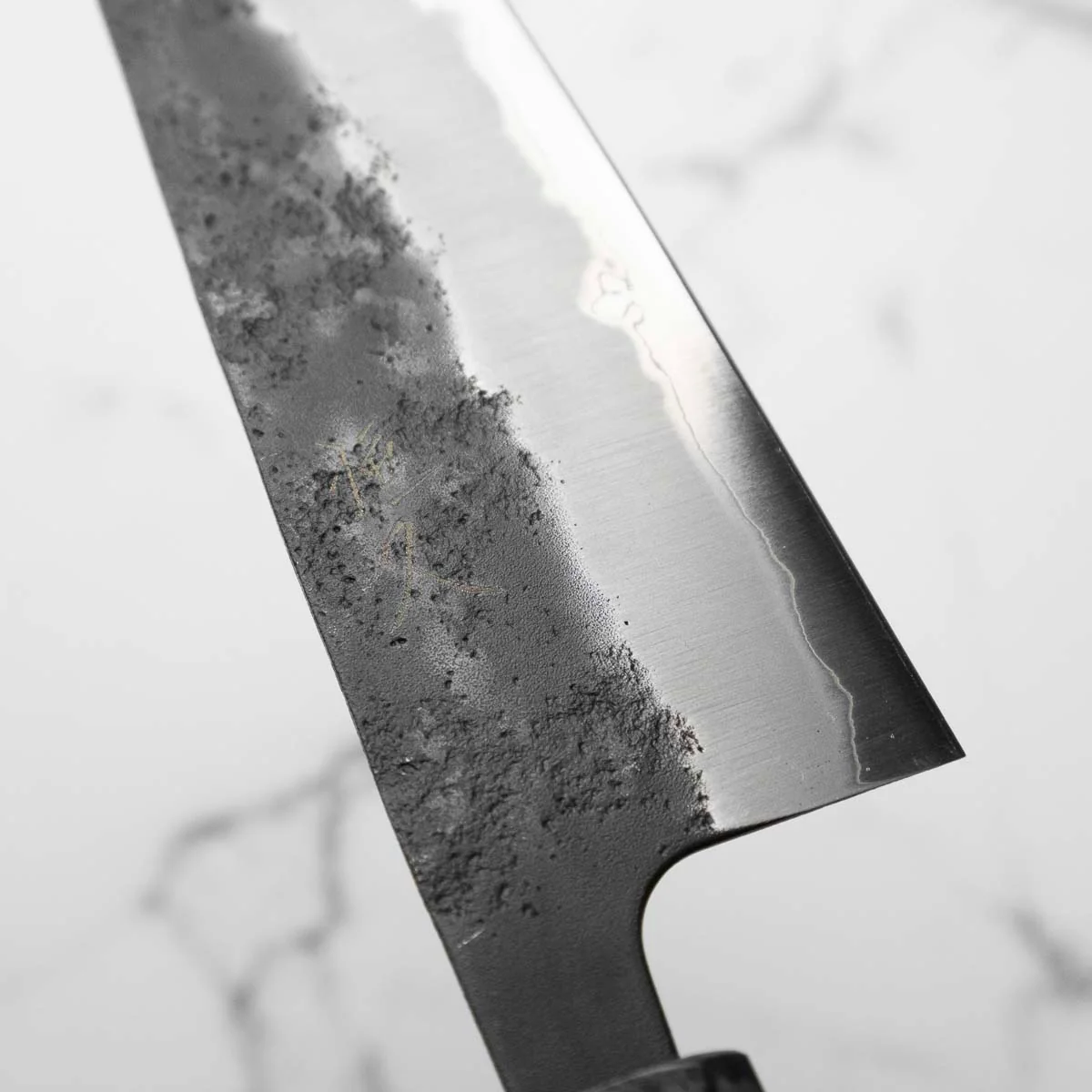 Tsunehisa Kurouchi Blue Super Nashiji Santoku 165mm - Maple - Image 5