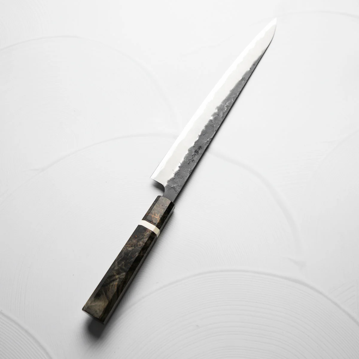 Tsunehisa Kurouchi Nashiji Blue Super Sujihiki 270mm - Maple - Image 6