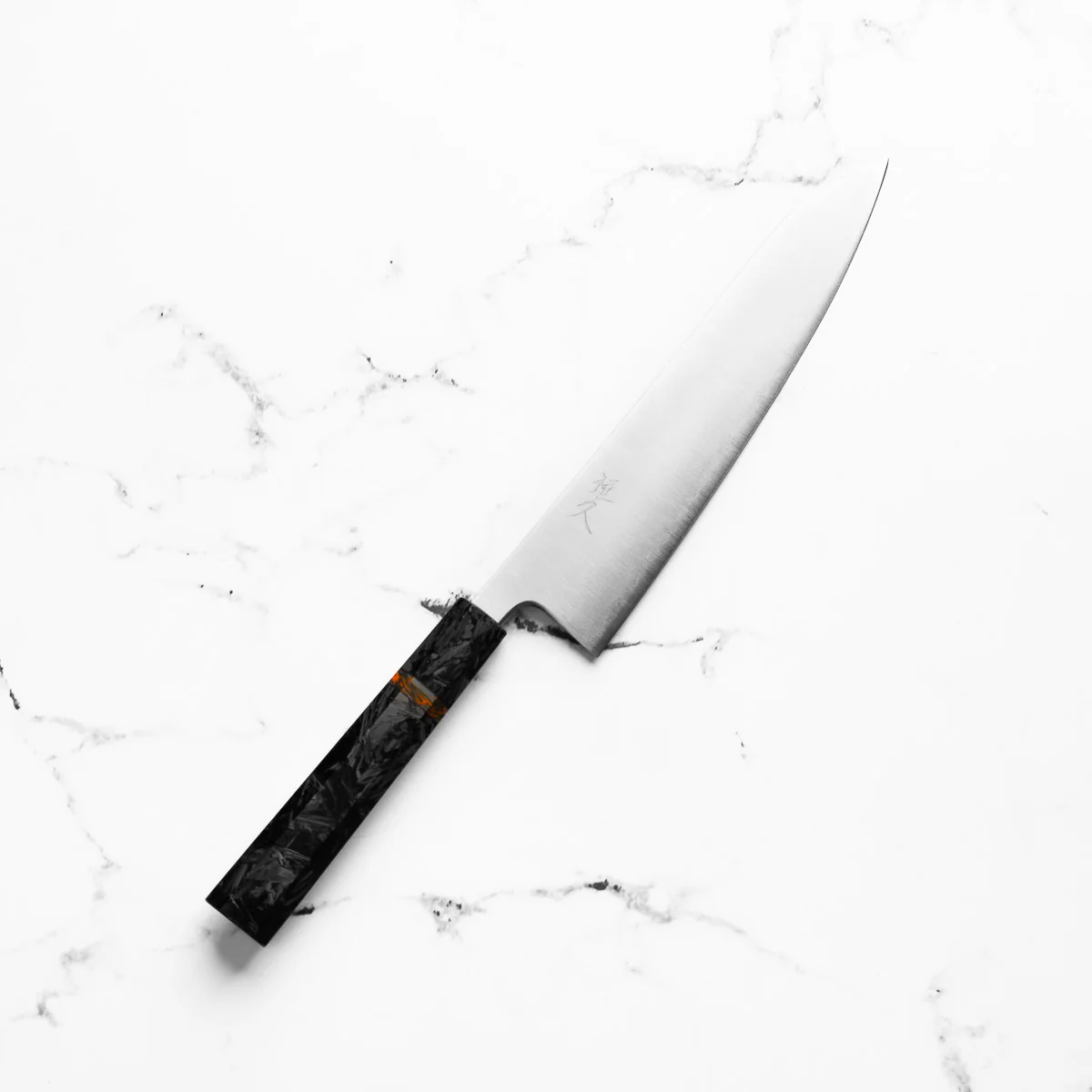 Tsunehisa Migaki Blue Super Gyuto 210mm - Carbon Fibre - Image 2