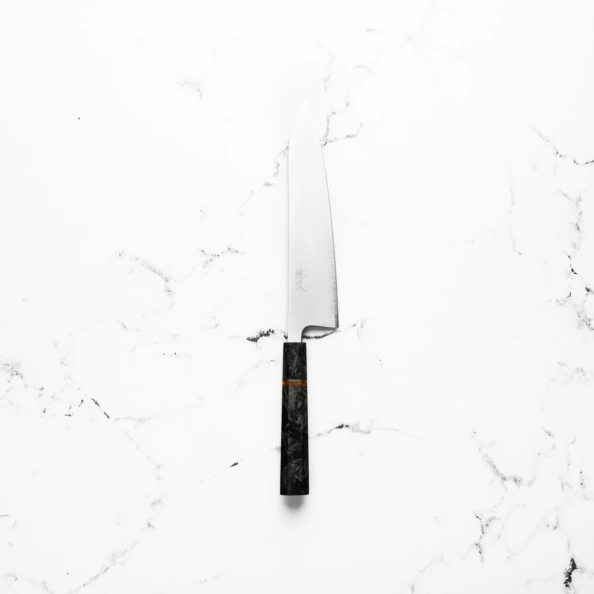Tsunehisa Migaki Blue Super Gyuto 210mm - Carbon Fibre - Image 3