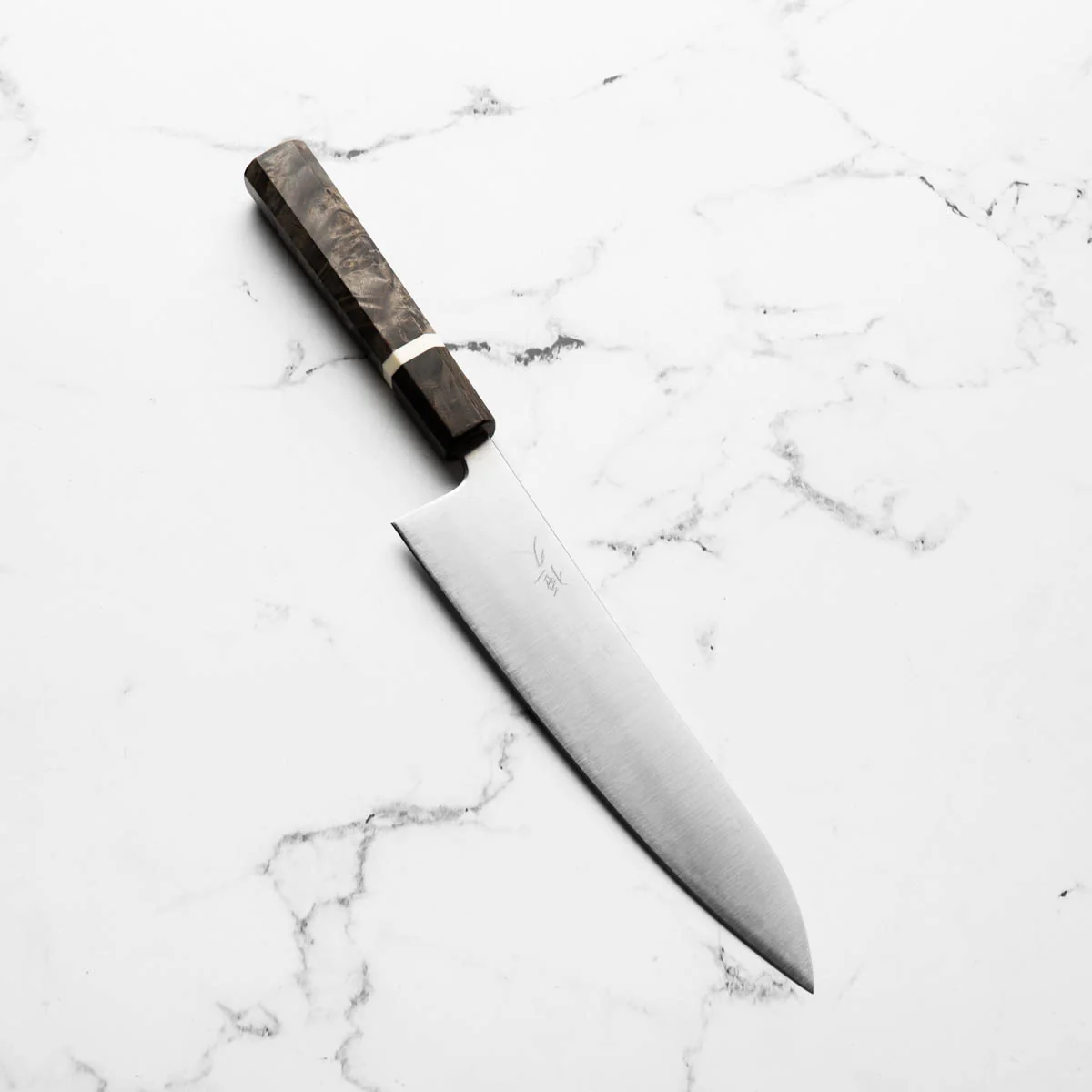 Tsunehisa Migaki Blue Super Gyuto 210mm - Maple White Stripe