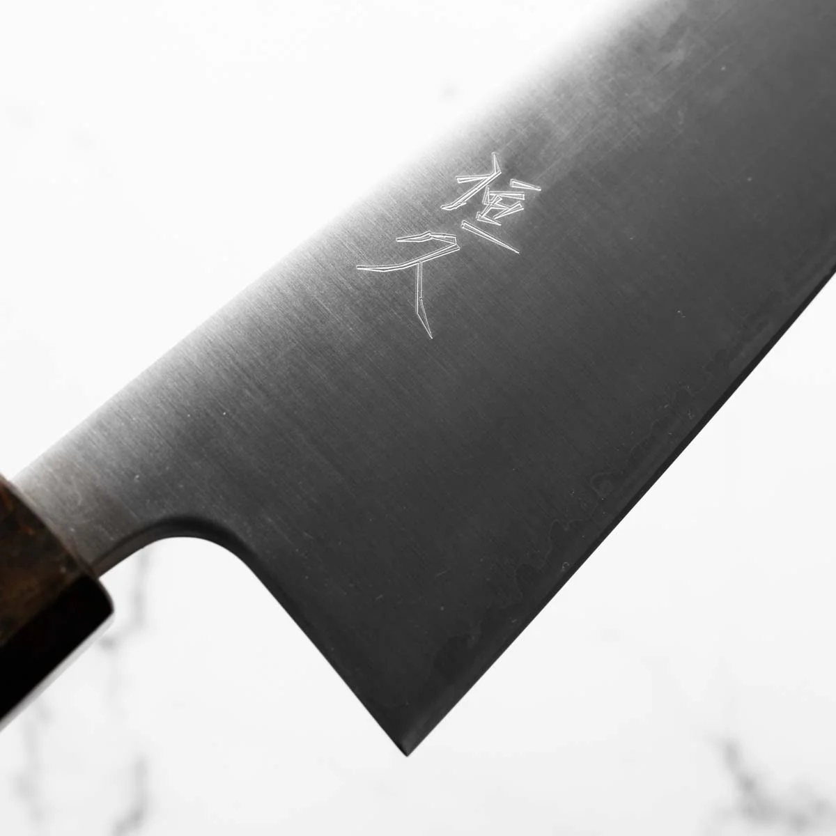 Tsunehisa Migaki Blue Super Gyuto 210mm - Maple White Stripe - Image 5